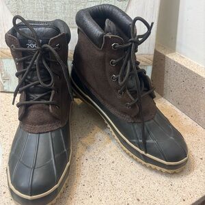 Men's Brown and Black Duck Boots